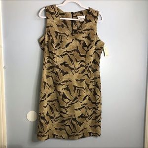 Vintage Dani Michaels Leopard Print Sleeveless Womens Shift Dress SZ 13/14